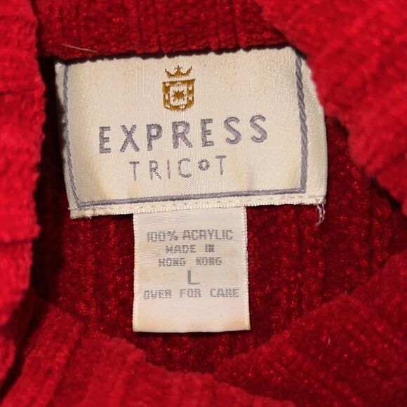 Vintage Express Tricot chunky ribbed knit acrylic sweater size large - Picture 5 of 5